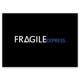 Поздравительная открытка с принтом FRAGILE EXPRESS в Кировске, 100% бумага | плотность бумаги 280 г/м2, матовая, на обратной стороне линовка и место для марки
 | Тематика изображения на принте: kojima productions | кодзима | кодзима продакшн