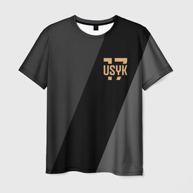 Мужская футболка 3D с принтом USYK 17 в Кировске, 100% полиэфир | прямой крой, круглый вырез горловины, длина до линии бедер | Тематика изображения на принте: 