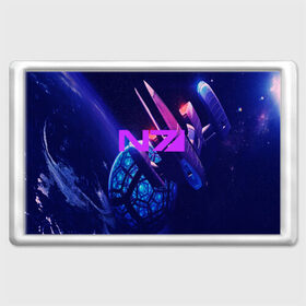Магнит 45*70 с принтом Mass Effect N7 в Кировске, Пластик | Размер: 78*52 мм; Размер печати: 70*45 | 
