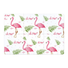 Магнитный плакат 3Х2 с принтом Lil Peep pink flamingo в Кировске, Полимерный материал с магнитным слоем | 6 деталей размером 9*9 см | benz truck | girls. pink | gustav hr | hip hop | lil | lil peep | peep | rap | лил | лилпип | листья | пальма | пальмы | пип | розовый | рэп | фламинго | хип хоп | эмо | эмо реп