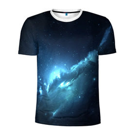 Мужская футболка 3D спортивная с принтом ATLANTIS NEBULA в Кировске, 100% полиэстер с улучшенными характеристиками | приталенный силуэт, круглая горловина, широкие плечи, сужается к линии бедра | galaxy | nebula | space | star | абстракция | вселенная | галактика | звезда | звезды | космический | планеты