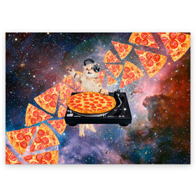 Поздравительная открытка с принтом Кот Диджей в Кировске, 100% бумага | плотность бумаги 280 г/м2, матовая, на обратной стороне линовка и место для марки
 | cat | cosmos | dj | fast | fastfood | food | meme | party | pizza | space | вечеринка | диджей | еда | космос | кошак | кошка | мем | пицца | фастфуд