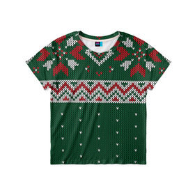 Детская футболка 3D с принтом Ugly Sweater в Кировске, 100% гипоаллергенный полиэфир | прямой крой, круглый вырез горловины, длина до линии бедер, чуть спущенное плечо, ткань немного тянется | 