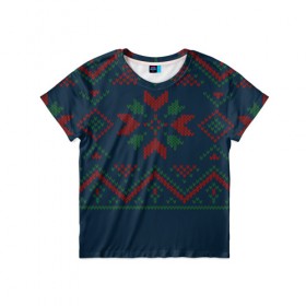 Детская футболка 3D с принтом Ugly Sweater в Кировске, 100% гипоаллергенный полиэфир | прямой крой, круглый вырез горловины, длина до линии бедер, чуть спущенное плечо, ткань немного тянется | 