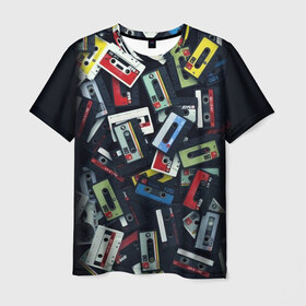 Мужская футболка 3D с принтом 90-е в Кировске, 100% полиэфир | прямой крой, круглый вырез горловины, длина до линии бедер | music | детство | кассета | молодость | музыка | перестройка | ретро | ссср