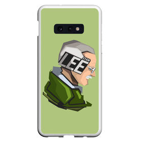 Чехол для Samsung S10E с принтом STAN LEE в Кировске, Силикон | Область печати: задняя сторона чехла, без боковых панелей | Тематика изображения на принте: marvel | знаменитость | личность | паук | портрет | рисунок | стэн ли | текстура | человек