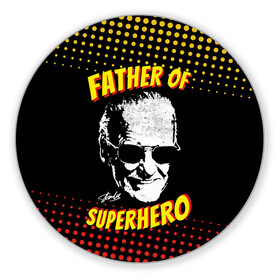 Коврик для мышки круглый с принтом Stan Lee: Father of Superhero в Кировске, резина и полиэстер | круглая форма, изображение наносится на всю лицевую часть | avengers | father | hero | hulk | iron | lee | man | stan | stan lee | stanlee | superhero | thor | анти | герой | железный | комиксы | лии | мстители | отец | стен | стенли | стэн ли | супер | супергероев | тор | халк | человек