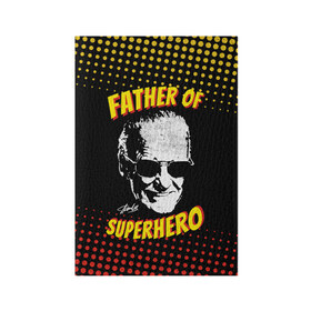 Обложка для паспорта матовая кожа с принтом Stan Lee: Father of Superhero в Кировске, натуральная матовая кожа | размер 19,3 х 13,7 см; прозрачные пластиковые крепления | Тематика изображения на принте: avengers | father | hero | hulk | iron | lee | man | stan | stan lee | stanlee | superhero | thor | анти | герой | железный | комиксы | лии | мстители | отец | стен | стенли | стэн ли | супер | супергероев | тор | халк | человек