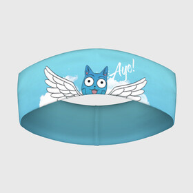 Повязка на голову 3D с принтом Happy Aye (Fairy Tail) в Кировске,  |  | anime | blue | cat | fairy tail | happy | аниме | кот | кошка | синий | хвост феи | хэппи