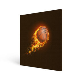 Холст квадратный с принтом Баскетбол в Кировске, 100% ПВХ |  | Тематика изображения на принте: баскетбол | мяч | огонь