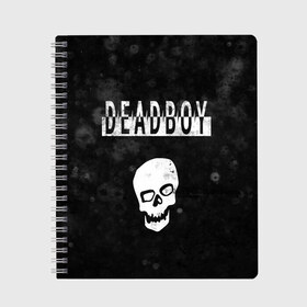 Тетрадь с принтом BONES DEADBOY SESH в Кировске, 100% бумага | 48 листов, плотность листов — 60 г/м2, плотность картонной обложки — 250 г/м2. Листы скреплены сбоку удобной пружинной спиралью. Уголки страниц и обложки скругленные. Цвет линий — светло-серый
 | bones | boy | dead | deadboy | elmo | hdmi | hip | hop | kennedy | metal | rap | rapper | scream | sesh | seshollowaterboyz | skull | team | кеннеди | кости | костя | метал | рэп | рэпер | сеш | скрим | сэш | хип | хоп | череп | элмо