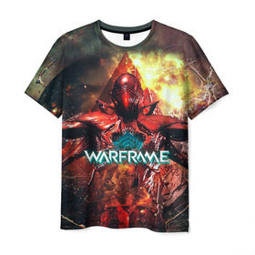 Мужская футболка 3D с принтом Warframe #3 в Кировске, 100% полиэфир | прямой крой, круглый вырез горловины, длина до линии бедер | prime | warframe | варфрейм | прайм | сталкер.