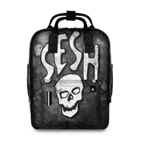 Женский рюкзак 3D с принтом SESH Team (Bones) в Кировске, 100% полиэстер | лямки с регулируемой длиной, сверху ручки, чтобы рюкзак нести как сумку. Основное отделение закрывается на молнию, как и внешний карман. Внутри два дополнительных кармана, один из которых закрывается на молнию. По бокам два дополнительных кармашка, куда поместится маленькая бутылочка
 | bones | boy | dead | deadboy | elmo | hdmi | hip | hop | kennedy | metal | rap | rapper | scream | sesh | seshollowaterboyz | skull | team | кеннеди | кости | костя | метал | рэп | рэпер | сеш | скрим | сэш | хип | хоп | череп | элмо