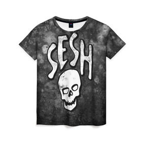 Женская футболка 3D с принтом SESH Team (Bones) в Кировске, 100% полиэфир ( синтетическое хлопкоподобное полотно) | прямой крой, круглый вырез горловины, длина до линии бедер | bones | boy | dead | deadboy | elmo | hdmi | hip | hop | kennedy | metal | rap | rapper | scream | sesh | seshollowaterboyz | skull | team | кеннеди | кости | костя | метал | рэп | рэпер | сеш | скрим | сэш | хип | хоп | череп | элмо