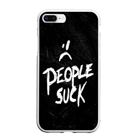 Чехол для iPhone 7Plus/8 Plus матовый с принтом XXXTentacion People Suck ( в Кировске, Силикон | Область печати: задняя сторона чехла, без боковых панелей | broken | dead | heart | king | legend | music | rap | rapper | red | revenge | rip | xtentation | xxtennation | xxx | xxxtentacion | красное | мертв | музыка | память | разбитое | репер | рип | рэп | сердце | тентасьон | умер