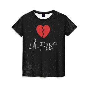 Женская футболка 3D с принтом Lil Peep Broken Heart в Кировске, 100% полиэфир ( синтетическое хлопкоподобное полотно) | прямой крой, круглый вырез горловины, длина до линии бедер | broken | dead | heart | lil | lil peep | lilpeep | music | peep | pump | rap | rapper | red | rip | густав | красное | лил | лил пип | лилпип | мертв | память | пип | разбитое | рип | рэп | рэпер | сердечко | сердце | умер | эмо