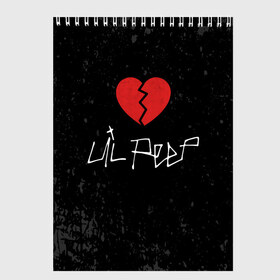 Скетчбук с принтом Lil Peep Broken Heart в Кировске, 100% бумага
 | 48 листов, плотность листов — 100 г/м2, плотность картонной обложки — 250 г/м2. Листы скреплены сверху удобной пружинной спиралью | broken | dead | heart | lil | lil peep | lilpeep | music | peep | pump | rap | rapper | red | rip | густав | красное | лил | лил пип | лилпип | мертв | память | пип | разбитое | рип | рэп | рэпер | сердечко | сердце | умер | эмо