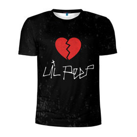 Мужская футболка 3D спортивная с принтом Lil Peep Broken Heart в Кировске, 100% полиэстер с улучшенными характеристиками | приталенный силуэт, круглая горловина, широкие плечи, сужается к линии бедра | Тематика изображения на принте: broken | dead | heart | lil | lil peep | lilpeep | music | peep | pump | rap | rapper | red | rip | густав | красное | лил | лил пип | лилпип | мертв | память | пип | разбитое | рип | рэп | рэпер | сердечко | сердце | умер | эмо