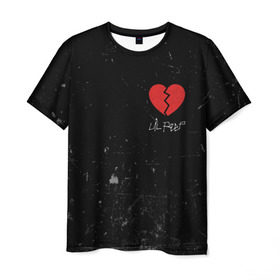 Мужская футболка 3D с принтом Lil Peep Broken Heart в Кировске, 100% полиэфир | прямой крой, круглый вырез горловины, длина до линии бедер | broken | dead | heart | lil | lil peep | lilpeep | music | peep | pump | rap | rapper | red | rip | густав | красное | лил | лил пип | лилпип | мертв | память | пип | разбитое | рип | рэп | рэпер | сердечко | сердце | умер | эмо