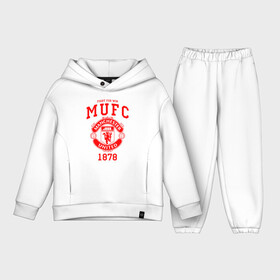 Детский костюм хлопок Oversize с принтом Манчестер Юнайтед в Кировске,  |  | manchester | manchester united | mufc | red devils | клубная | красные дьяволы | манчестер | манчестер юнайтед | фанатская | футбольная | футбольный клуб | юнайтед