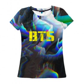 Женская футболка 3D с принтом BTS в Кировске, 100% полиэфир ( синтетическое хлопкоподобное полотно) | прямой крой, круглый вырез горловины, длина до линии бедер | bangtan boys | music | бангтан бойс | бтс | корея | музыка | парни | поп музыка