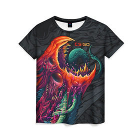 Женская футболка 3D с принтом CS:GO - Hyper Beast Original в Кировске, 100% полиэфир ( синтетическое хлопкоподобное полотно) | прямой крой, круглый вырез горловины, длина до линии бедер | asiimov | beast | counter | counter strike | counterstrike | cs go | cs:go | csgo | global | hyper | hyperbeast | offensive | skin | strike | азимов | гоу | контер | контр | контра | контрстрайк | скин | страйк | сы пщ