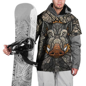 Накидка на куртку 3D с принтом Кабан 2019 в Кировске, 100% полиэстер |  | Тематика изображения на принте: 