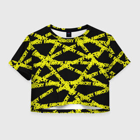 Женская футболка Cropp-top с принтом Pop art Far Cry в Кировске, 100% полиэстер | круглая горловина, длина футболки до линии талии, рукава с отворотами | 