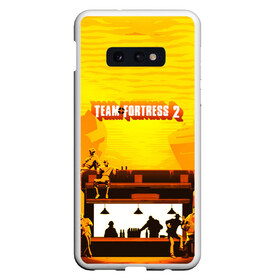 Чехол для Samsung S10E с принтом Team Fortress 2 в Кировске, Силикон | Область печати: задняя сторона чехла, без боковых панелей | characters | demoman | engineer | heavy | medic | pyro | s | sniper | soldier | spy | team fortress 2 | медик | персонажи | поджигатель | подрывник | пулеметчик | разведчик | снайпер | солдат | шпион