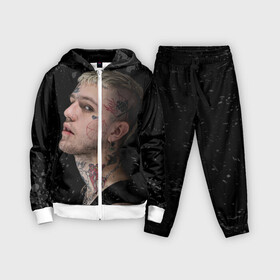 Детский костюм 3D с принтом Lil Peep в Кировске,  |  | broken | dead | heart | lil | lil peep | lilpeep | music | peep | pump | rap | rapper | red | rip | густав | красное | лил | лил пип | лилпип | мертв | память | пип | разбитое | рип | рэп | рэпер | сердечко | сердце | умер | эмо