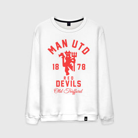 Мужской свитшот хлопок с принтом Манчестер Юнайтед в Кировске, 100% хлопок |  | manchester | manchester united | mufc | red devils | красные дьяволы | манчестер | манчестер юнайтед | фанатская | футбольная | футбольный клуб | юнайтед