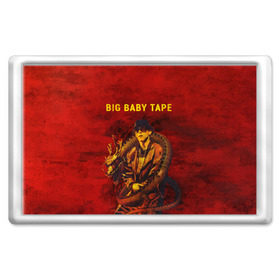 Магнит 45*70 с принтом BIG BABY TAPE - Dragonborn в Кировске, Пластик | Размер: 78*52 мм; Размер печати: 70*45 | baby | bbt | big | dragonborn | dragons | fire | gimme | lost | rap | raper | tape | the | trap | взял | дракон | драконы | огонь | русский | рэп | рэппер | твою