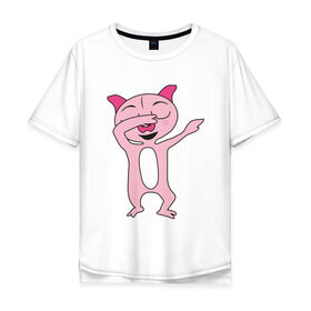 Мужская футболка хлопок Oversize с принтом DAB Pig в Кировске, 100% хлопок | свободный крой, круглый ворот, “спинка” длиннее передней части | 