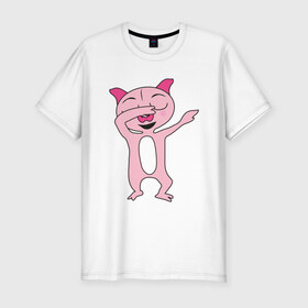 Мужская футболка премиум с принтом DAB Pig в Кировске, 92% хлопок, 8% лайкра | приталенный силуэт, круглый вырез ворота, длина до линии бедра, короткий рукав | 