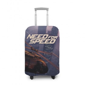 Чехол для чемодана 3D с принтом Need for Speed в Кировске, 86% полиэфир, 14% спандекс | двустороннее нанесение принта, прорези для ручек и колес | 