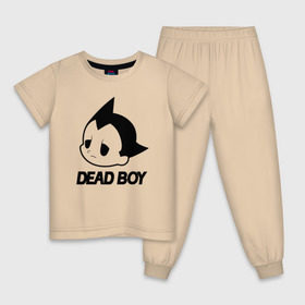 Детская пижама хлопок с принтом DEAD BOY \ BONES в Кировске, 100% хлопок |  брюки и футболка прямого кроя, без карманов, на брюках мягкая резинка на поясе и по низу штанин
 | Тематика изображения на принте: bones | cloudrap | dead | deadboy | logo | music | rap | sesh | боунс | клаудреп | кости | лого | музыка | реп
