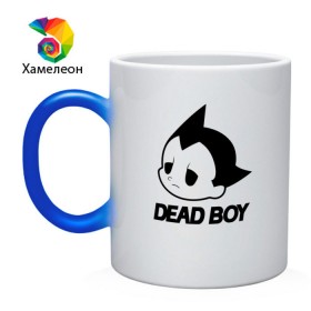 Кружка хамелеон с принтом DEAD BOY   BONES в Кировске, керамика | меняет цвет при нагревании, емкость 330 мл | Тематика изображения на принте: bones | cloudrap | dead | deadboy | logo | music | rap | sesh | боунс | клаудреп | кости | лого | музыка | реп