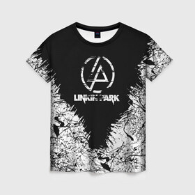 Женская футболка 3D с принтом Linkin Park #1 в Кировске, 100% полиэфир ( синтетическое хлопкоподобное полотно) | прямой крой, круглый вырез горловины, длина до линии бедер | linkin park | linkin park in the end | linkin park numb | linkin park remix. | linkin parks | линкин парк