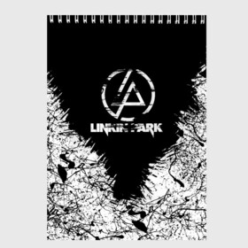 Скетчбук с принтом Linkin Park #1 в Кировске, 100% бумага
 | 48 листов, плотность листов — 100 г/м2, плотность картонной обложки — 250 г/м2. Листы скреплены сверху удобной пружинной спиралью | Тематика изображения на принте: linkin park | linkin park in the end | linkin park numb | linkin park remix. | linkin parks | линкин парк