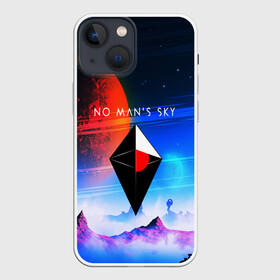 Чехол для iPhone 13 mini с принтом NO MANS SKY в Кировске,  |  | game | hill | hills | mounatin | mounatins | nms | no mans sky | planet | rock | rocks | sky | snow | space | winter | игры | планеты