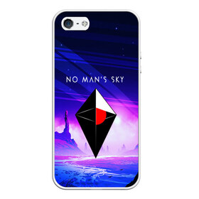 Чехол для iPhone 5/5S матовый с принтом NO MANS SKY 2019 в Кировске, Силикон | Область печати: задняя сторона чехла, без боковых панелей | Тематика изображения на принте: game | hill | hills | mounatin | mounatins | nms | no mans sky | planet | rock | rocks | sky | snow | space | winter | игры | планеты