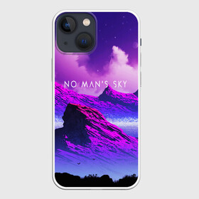 Чехол для iPhone 13 mini с принтом No Mans Sky в Кировске,  |  | game | hill | hills | mounatin | mounatins | nms | no mans sky | planet | rock | rocks | sky | snow | space | winter | игры | планеты