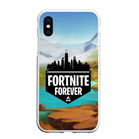 Чехол для iPhone XS Max матовый с принтом Fortnite Forever в Кировске, Силикон | Область печати: задняя сторона чехла, без боковых панелей | Тематика изображения на принте: battle royale | fortnite | fortnite battle royale | futuresynth | game | outrun | retrowave | synth | synthwave | игры | ретровейв | синтвейв | фортнайт