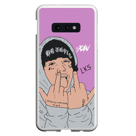 Чехол для Samsung S10E с принтом Lil Xan __ в Кировске, Силикон | Область печати: задняя сторона чехла, без боковых панелей | Тематика изображения на принте: lil xan | лил зан