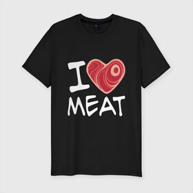 Мужская футболка премиум с принтом Я люблю мясо в Кировске, 92% хлопок, 8% лайкра | приталенный силуэт, круглый вырез ворота, длина до линии бедра, короткий рукав | cook | heart | love | meat | бекон | блюдо | еда | кок | кухня | люблю | мясо | пища | повар | ресторан | свинина | свинья | сердце | шашлык