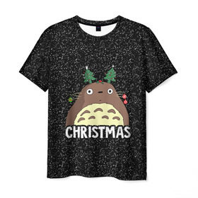 Мужская футболка 3D с принтом Totoro Christmas в Кировске, 100% полиэфир | прямой крой, круглый вырез горловины, длина до линии бедер | anime | christmas | moon | myneighbortotoro | night | totoro | xmas | аниме | канта | кодомо | котобус | кусакабэ | мэй | рождество | сусуватари | тацуо | тоторо | хаяомиядзаки | ясуко