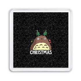 Магнит 55*55 с принтом Totoro Christmas в Кировске, Пластик | Размер: 65*65 мм; Размер печати: 55*55 мм | anime | christmas | moon | myneighbortotoro | night | totoro | xmas | аниме | канта | кодомо | котобус | кусакабэ | мэй | рождество | сусуватари | тацуо | тоторо | хаяомиядзаки | ясуко
