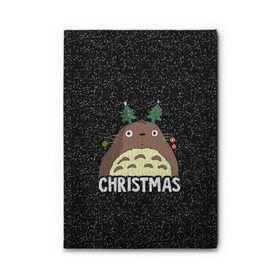 Обложка для автодокументов с принтом Totoro Christmas в Кировске, натуральная кожа |  размер 19,9*13 см; внутри 4 больших “конверта” для документов и один маленький отдел — туда идеально встанут права | anime | christmas | moon | myneighbortotoro | night | totoro | xmas | аниме | канта | кодомо | котобус | кусакабэ | мэй | рождество | сусуватари | тацуо | тоторо | хаяомиядзаки | ясуко