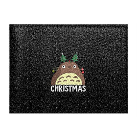 Обложка для студенческого билета с принтом Totoro Christmas в Кировске, натуральная кожа | Размер: 11*8 см; Печать на всей внешней стороне | anime | christmas | moon | myneighbortotoro | night | totoro | xmas | аниме | канта | кодомо | котобус | кусакабэ | мэй | рождество | сусуватари | тацуо | тоторо | хаяомиядзаки | ясуко