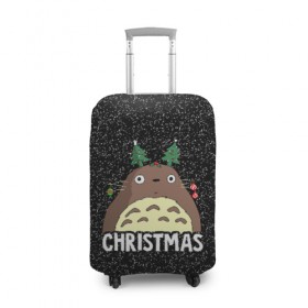 Чехол для чемодана 3D с принтом Totoro Christmas в Кировске, 86% полиэфир, 14% спандекс | двустороннее нанесение принта, прорези для ручек и колес | anime | christmas | moon | myneighbortotoro | night | totoro | xmas | аниме | канта | кодомо | котобус | кусакабэ | мэй | рождество | сусуватари | тацуо | тоторо | хаяомиядзаки | ясуко